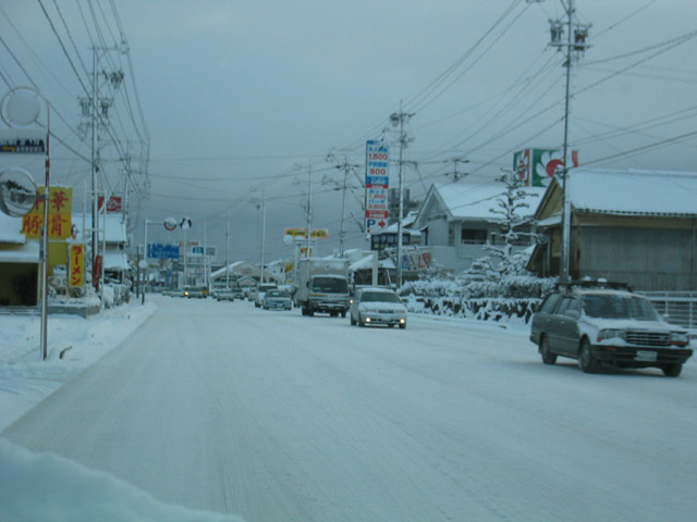 岐阜県　各務ヶ原市　国道２１号線 | 雪景色